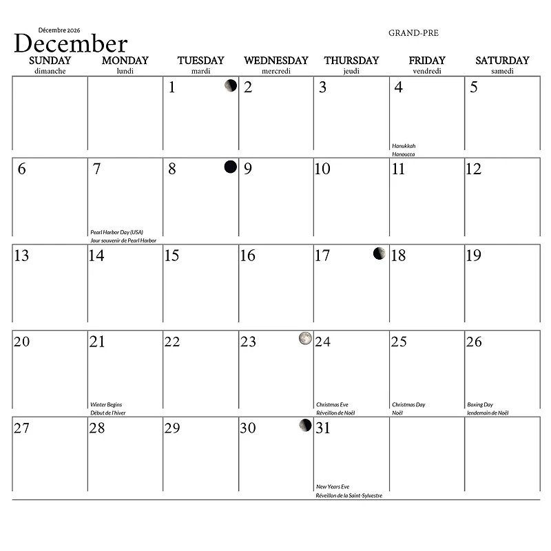 Nova Scotia 2026 Wall Calendar