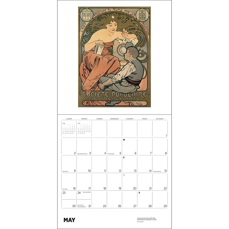 Alphonse Mucha 2027 Wall Calendar