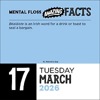 Amazing Facts From Mental Floss 2026 Box Calendar