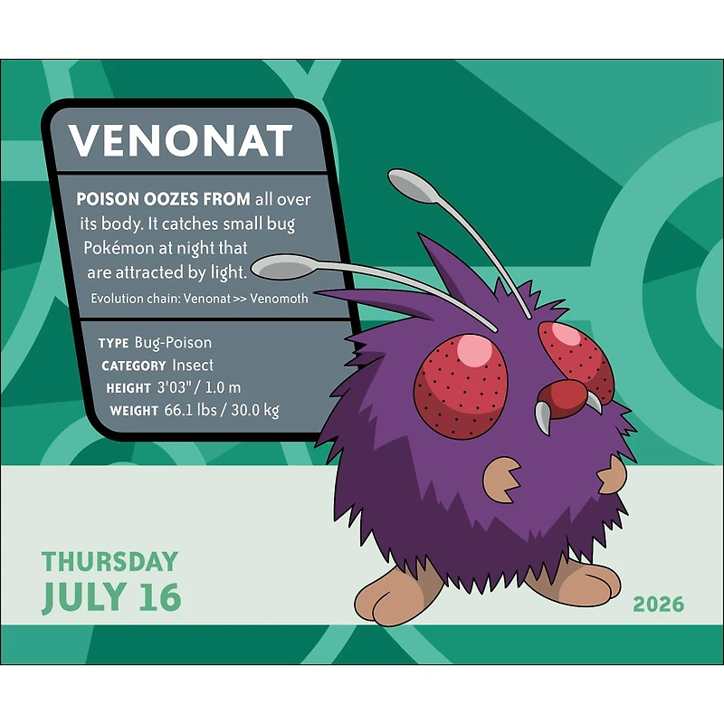Pokémon 2026 Box Calendar