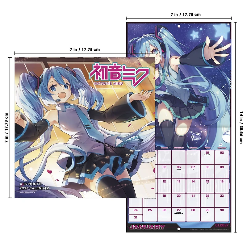 Hatsune Miku 2027 Mini Calendar