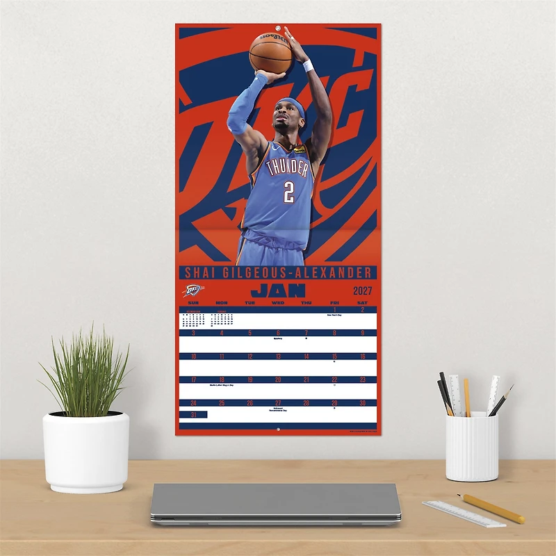 NBA Superstars 2027 Wall Calendar