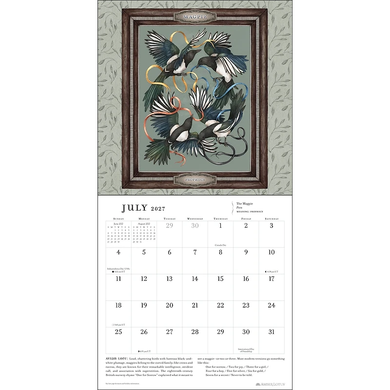 Ornithography 2027 Wall Calendar