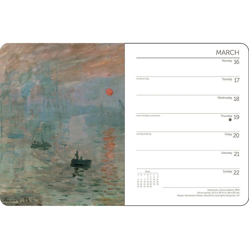 Monet 2026 Engagement Calendar