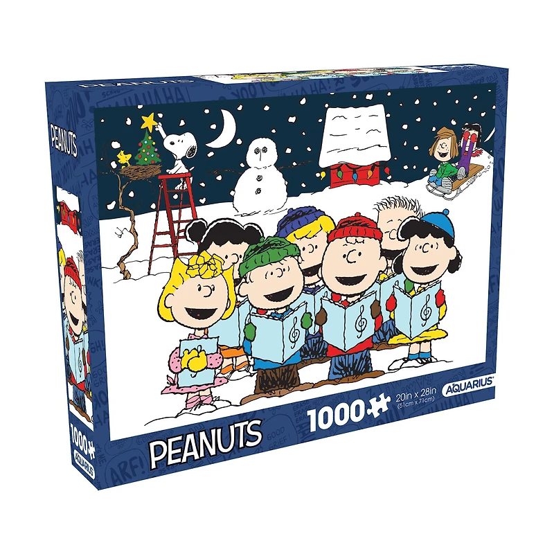 Peanuts Singing Hymns Glitter Snow 1000 Piece Puzzle