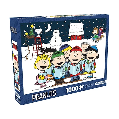 Peanuts Singing Hymns Glitter Snow 1000 Piece Puzzle