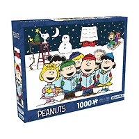 Peanuts Singing Hymns Glitter Snow 1000 Piece Puzzle