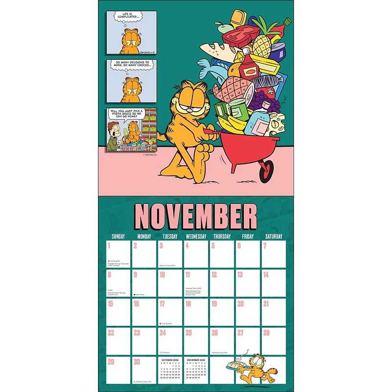 Garfield 2026 Wall Calendar