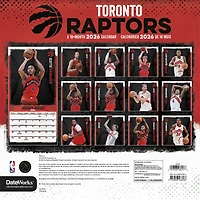NBA Toronto Raptors Bilingual 2026 Wall Calendar
