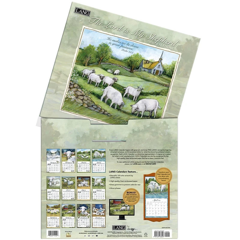 Lord Is My Shepherd 2026 Wall Calendar