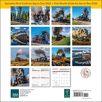 Steam Trains 2026 Wall Calendar