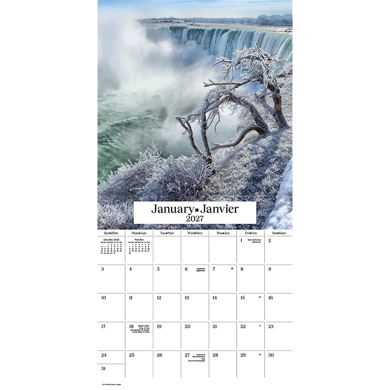 Niagara Falls 2027 Wall Calendar