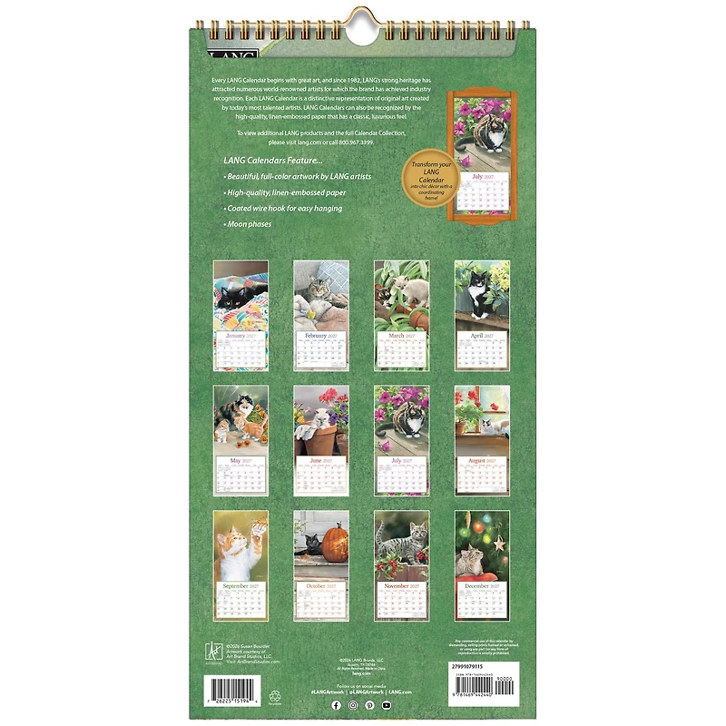 Cats In The Country 2027 Slim Calendar - Online Only