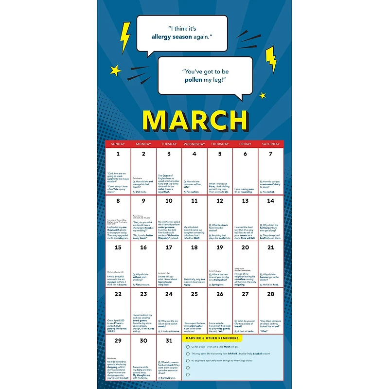 Dad Jokes 2026 Wall Calendar - Online Only