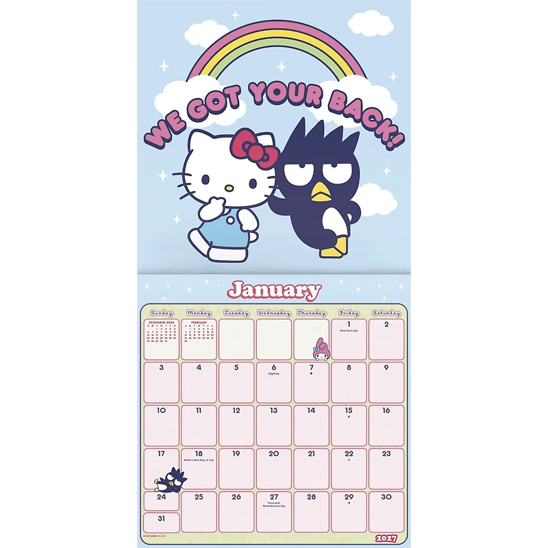 Hello Kitty and Friends 2027 Mini Calendar