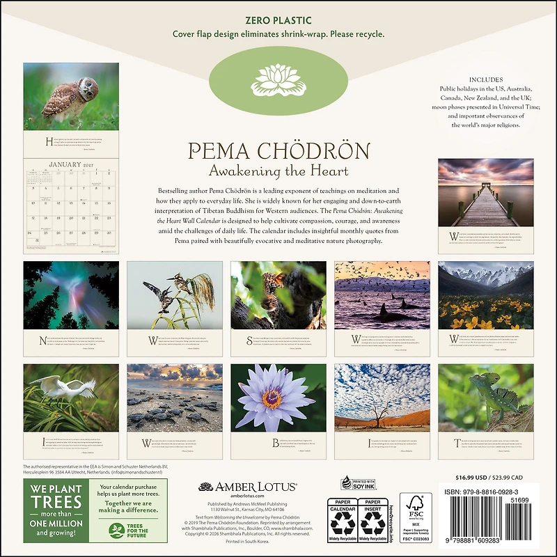 Pema Chödrön 2027 Wall Calendar - Online Only