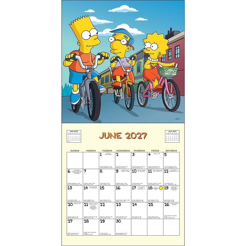 The Simpsons 2027 Wall Calendar