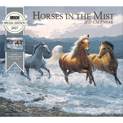 Horses in the Mist Special Edition 2026-2027 Wall Calendar