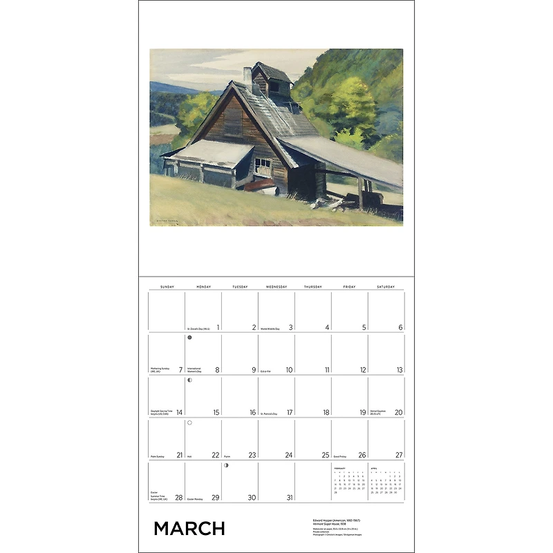 Edward Hopper 2027 Wall Calendar