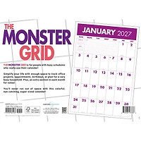 Monster Grid 2027 Wall Calendar