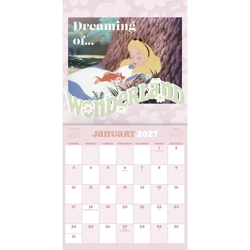 Alice in Wonderland 2027 Wall Calendar