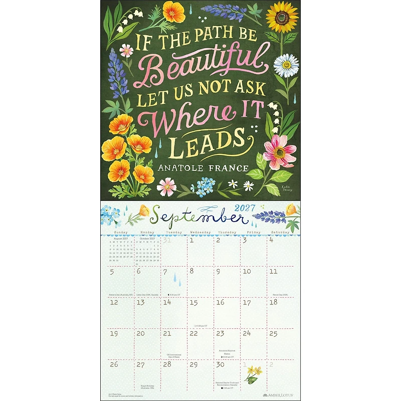 Katie Daisy 2027 Wall Calendar - Online Only