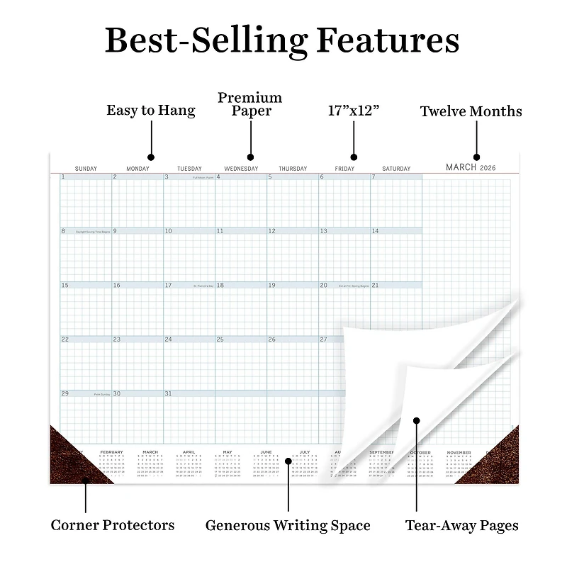 Professional Medium 2026 Desk Pad Calendar