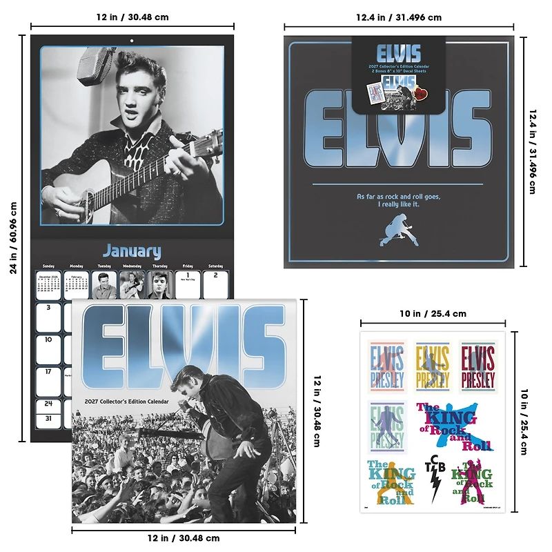 Elvis Presley Collector's 2027 Wall Calendar - Online Only