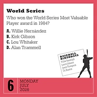 Year Of Baseball Trivia 2026 Box Calendar
