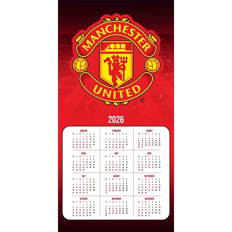 Manchester United 2026 Wall Calendar