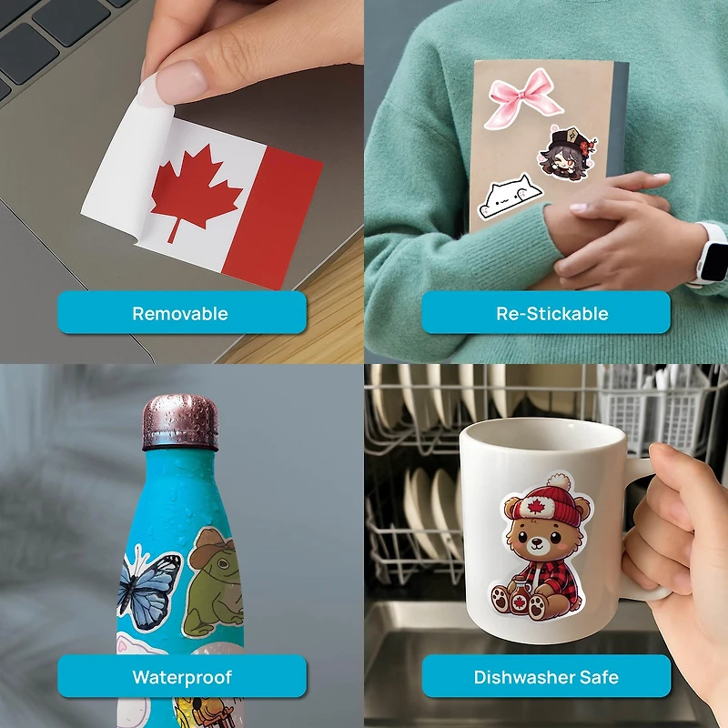 Cool Canadian Bear w Maple Syrup Vinyl Sticker
