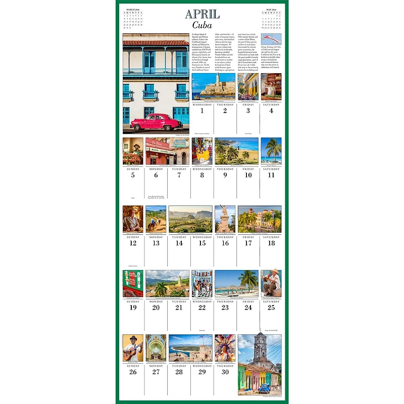 1000 Places To See Before You Die 2026 Wall Calendar