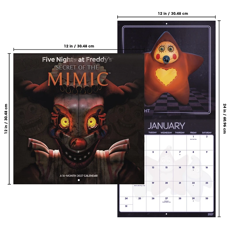 Five Nights at Freddy's Secret of the Mimic 2027 Wall Calendar