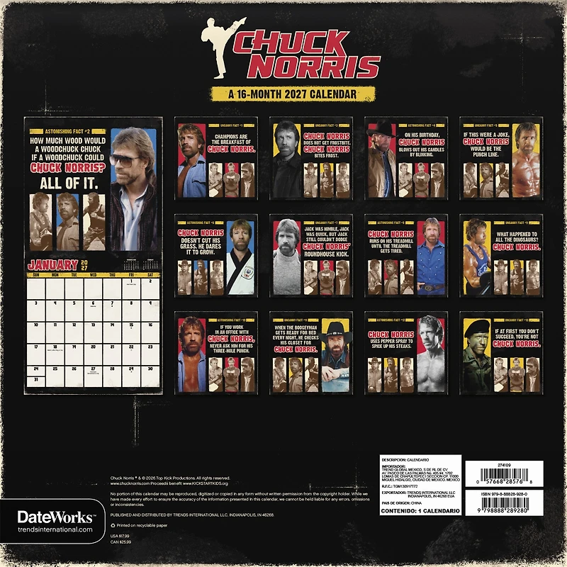 Chuck Norris 2027 Wall Calendar