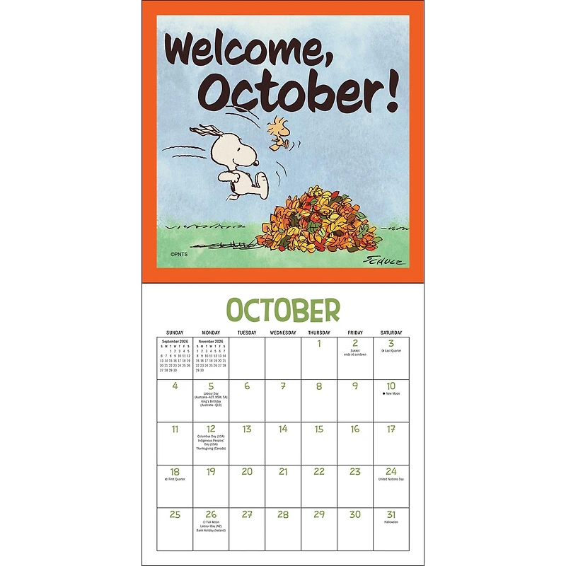 Peanuts @Snoopygrams 2026 Mini Calendar