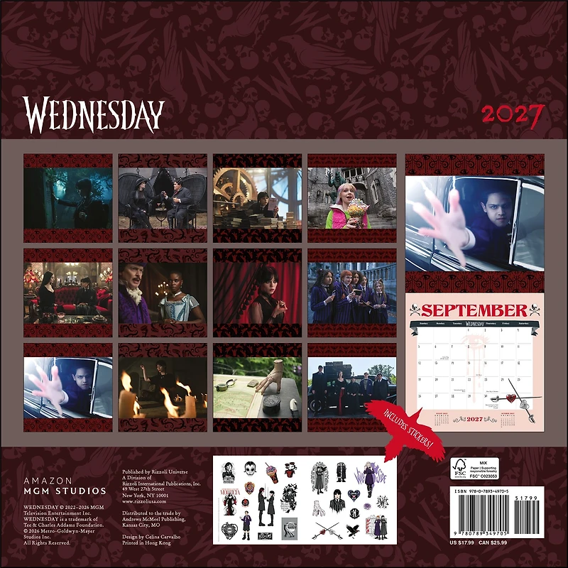 Wednesday 2027 Wall Calendar