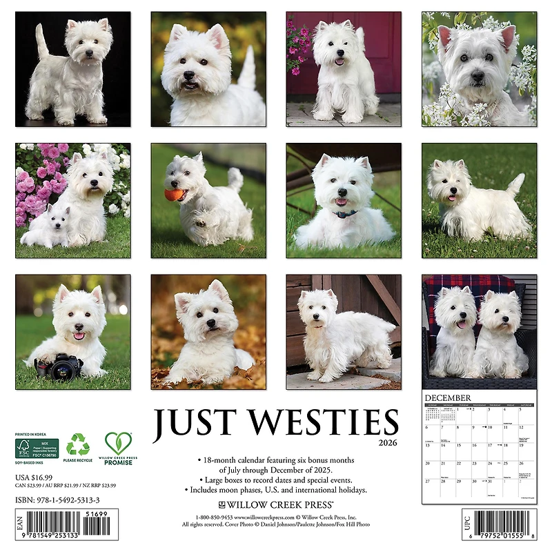 Just Westies 2026 Wall Calendar - Online Only