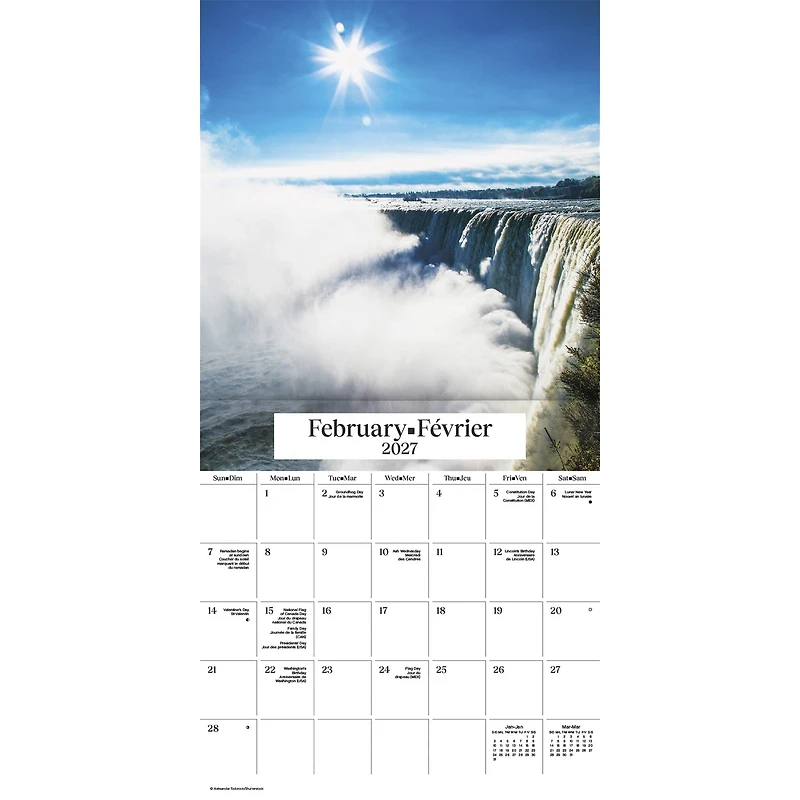 Niagara Falls 2027 Wall Calendar