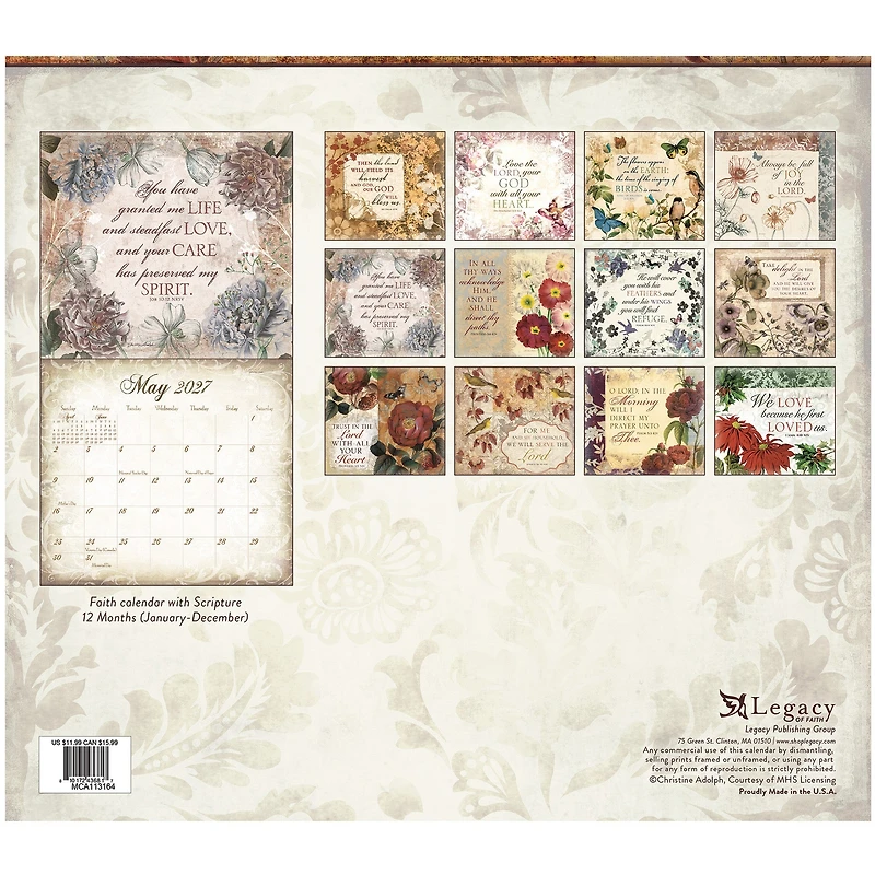 Walk by Faith 2027 Mini Calendar