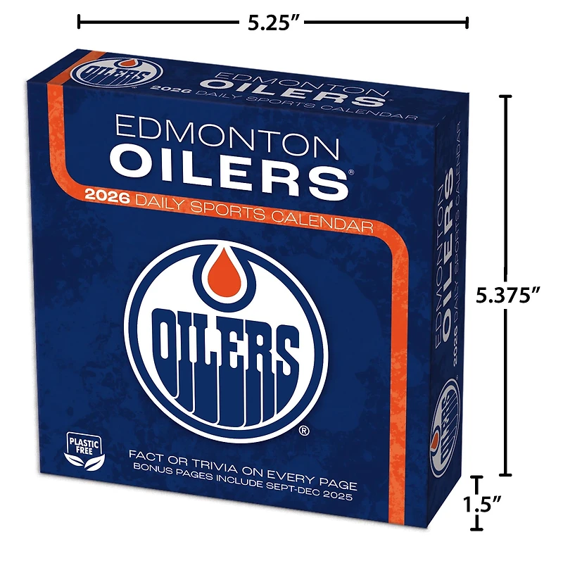 NHL Edmonton Oilers Box  2026 Calendar