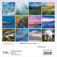 British Columbia 2027 Mini Calendar
