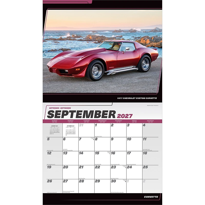 Corvette 2027 Wall Calendar