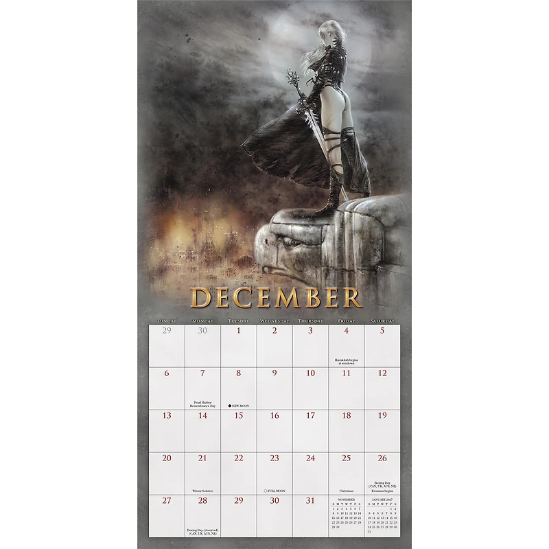 Fantasy Art Of Royo 2026 Wall Calendar