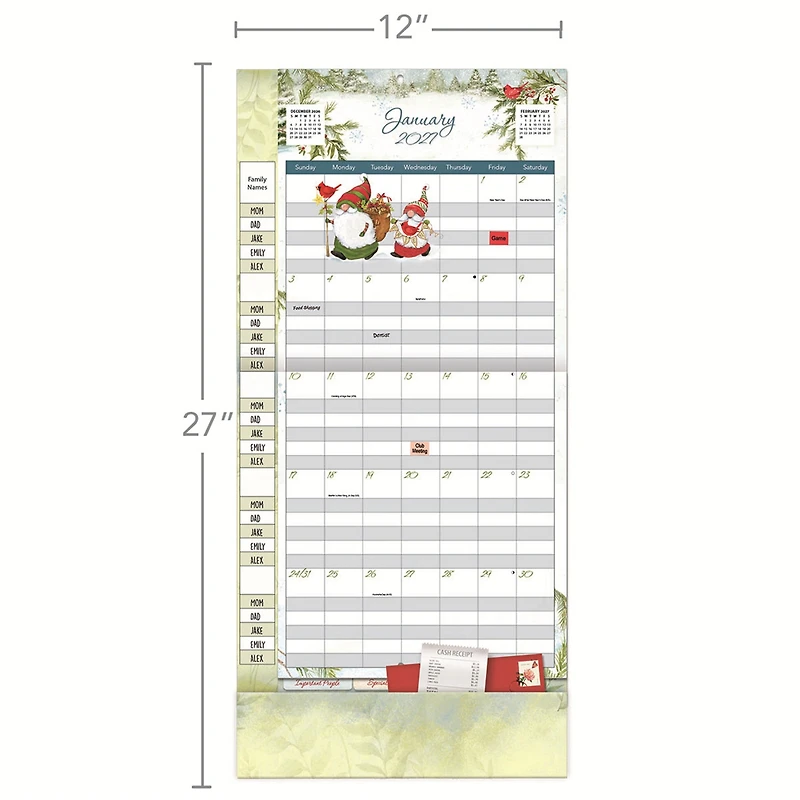 Gnomes Plan-It Plus 2027 Wall Calendar