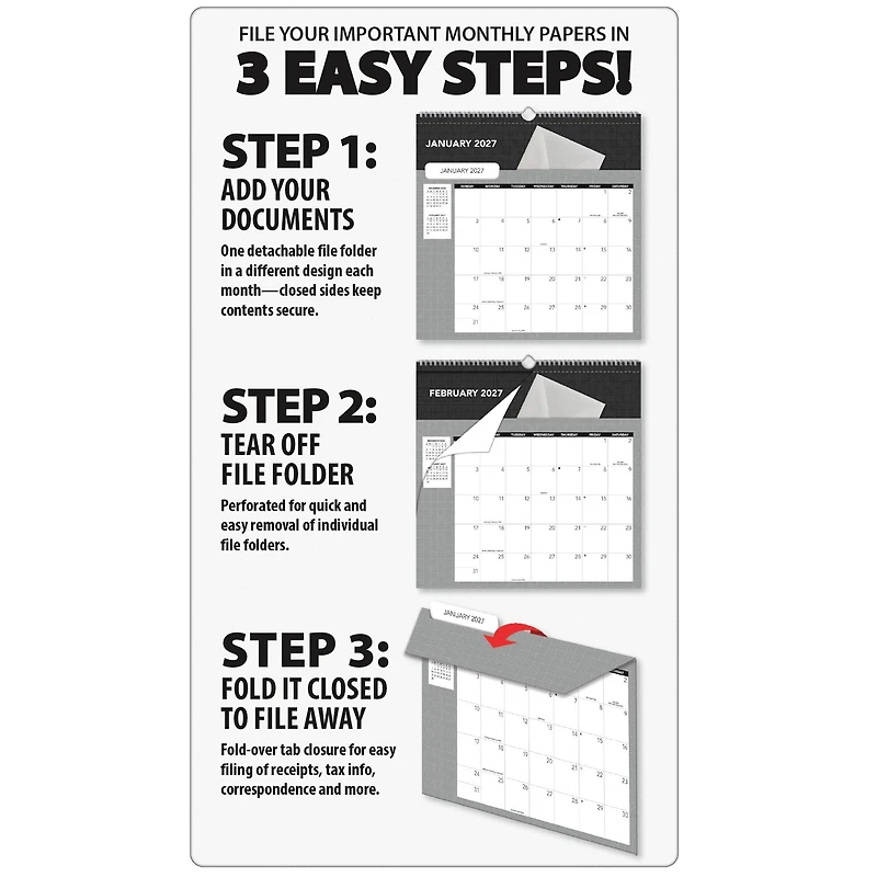 Office File-It 2027 Wall Calendar