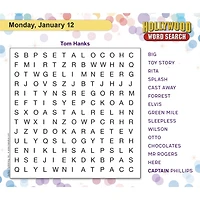 Hollywood Word Search 2026 Box Calendar - Online Only