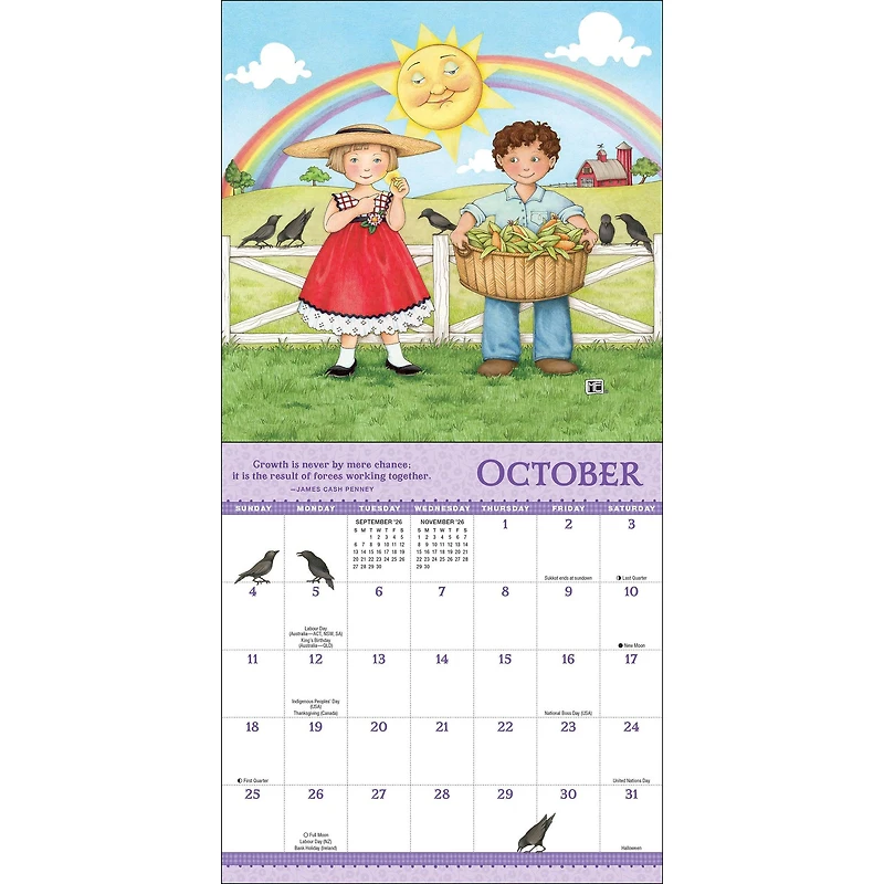 Mary Engelbreits Grow With The Flow 2026 Mini Calendar - Online Only
