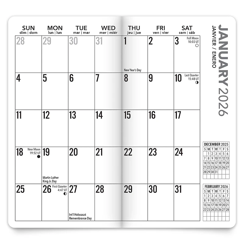 Big And Bright Large Print 2026 2 Yr Pocket Planner Calendar - Online Only