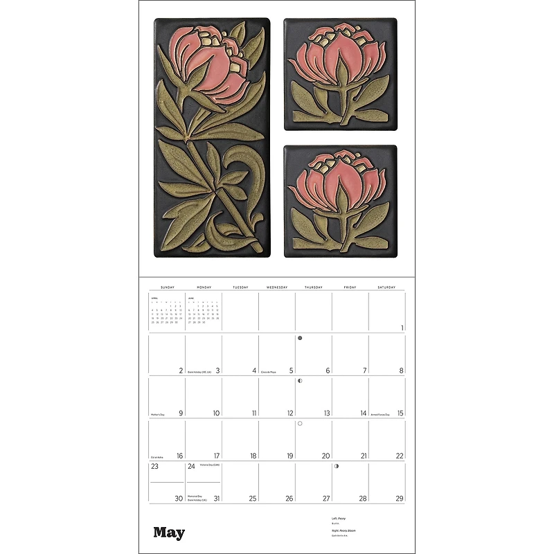 Arts and Crafts Tiles 2027 Wall Calendar - Online Only