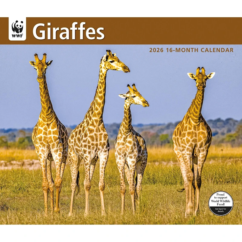 World Wildlife Fund Giraffes 2026 Wall Calendar